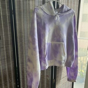 Streetwear Society Purple and White Tie-Dye Sweater